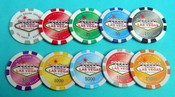 11.5g Welcome to Las Vegas Chip Closeout Sold by the Roll, AGS-LVCC